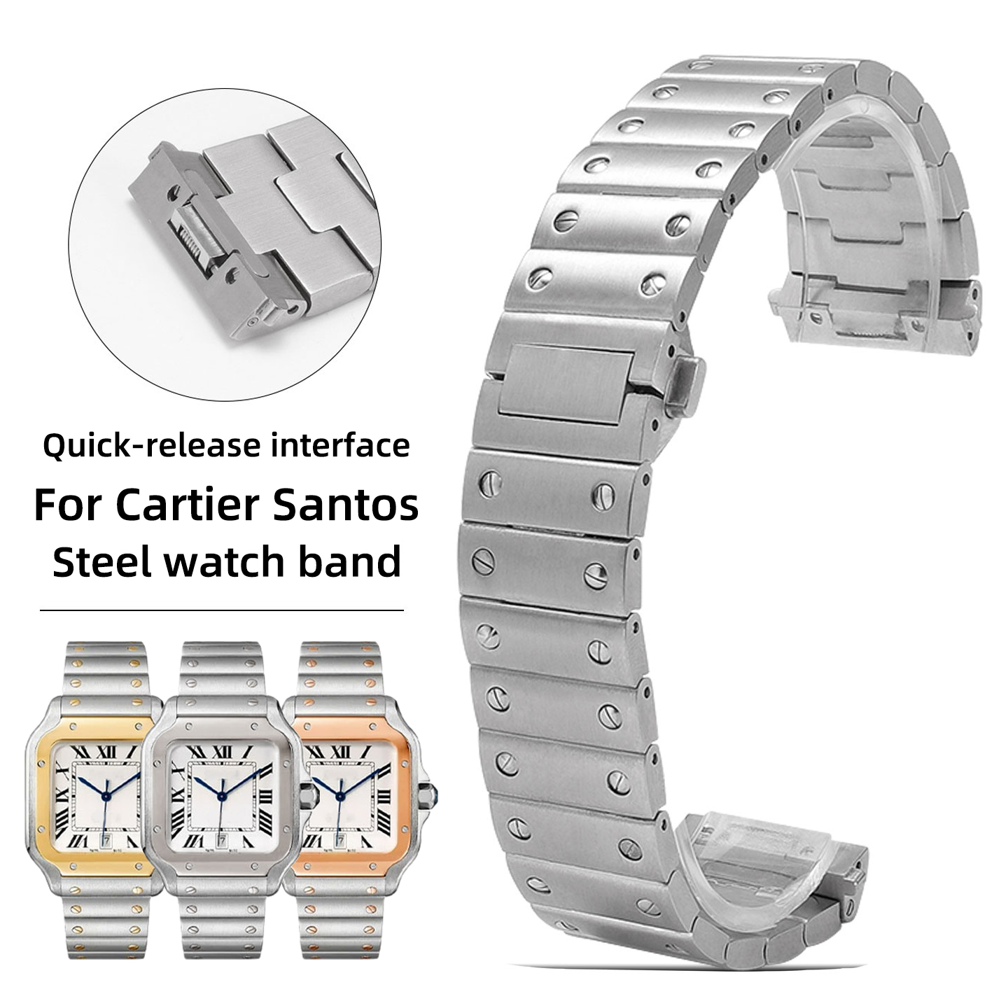 Men'S Accessories Cartier - 21mm bransoleta ze stali nierdzewnej do