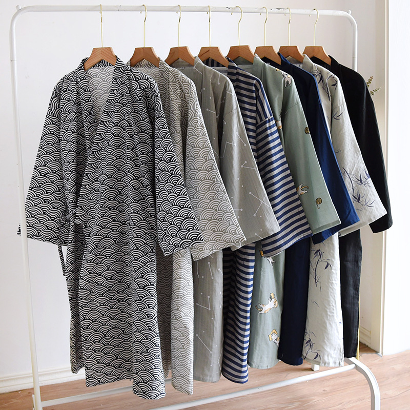Men'S Kimono Accessories - Męski szlafrok kimono z czystej japońskiej