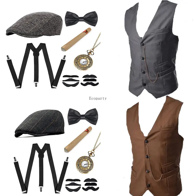 Men'S Accessories In The 1920S - Męski strój gangstera i zestaw akcesoriów,