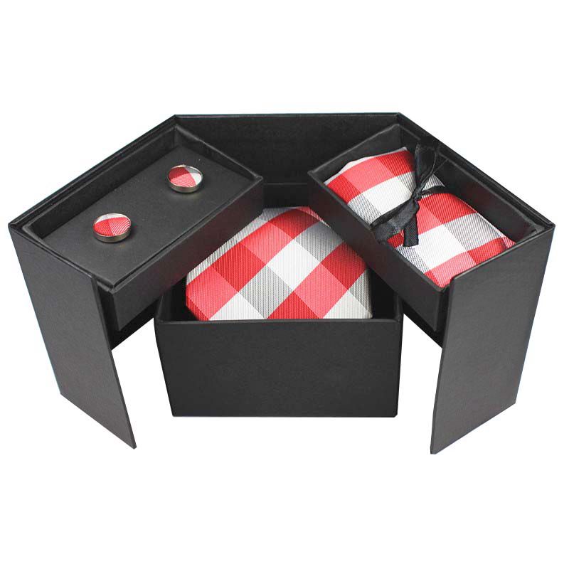 Neck Tie Set Box - GUSLESON Zestaw krawatów Hanky Spinki do