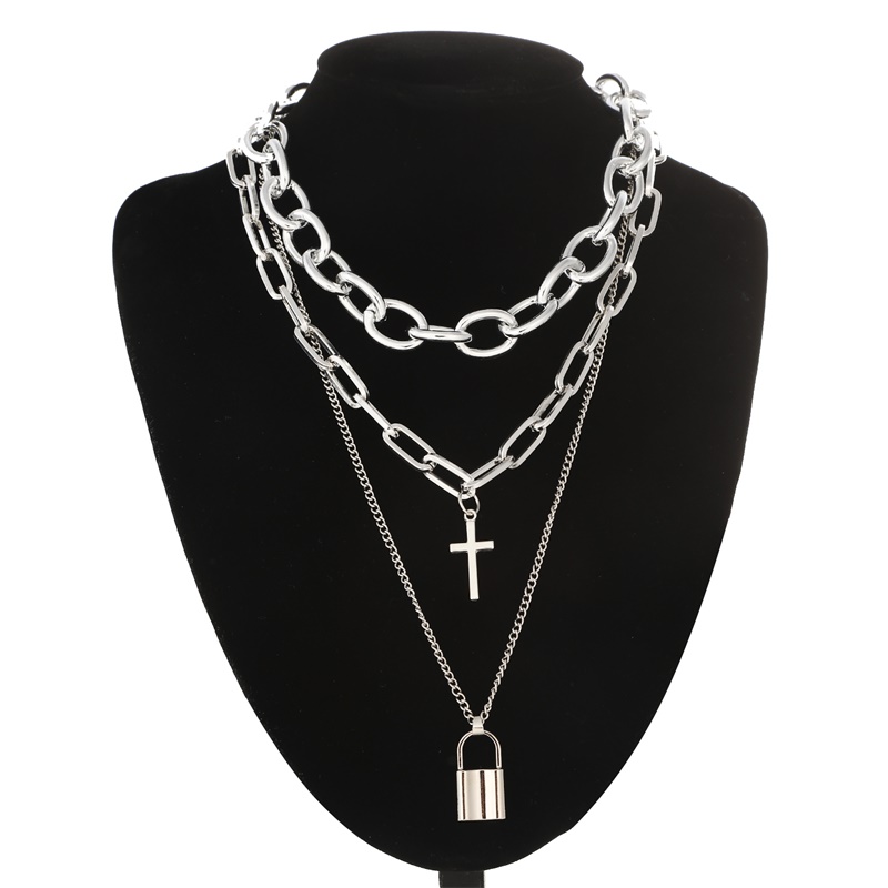FNQUFUJ Warstwowa grunge estet – Men Accessories Neck Chain recenzja i cena