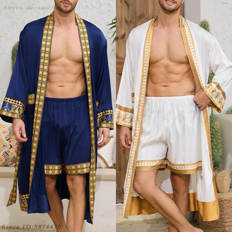 Męski długi szlafrok piżamowy  – Men'S Kimono Accessories recenzja i cena